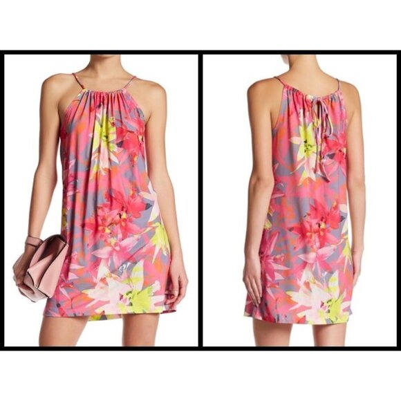 💕TRINA TURK💕 Halter Floral Print Mini Dress - Picture 2 of 8